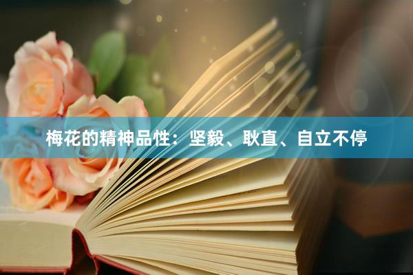 梅花的精神品性：坚毅、耿直、自立不停