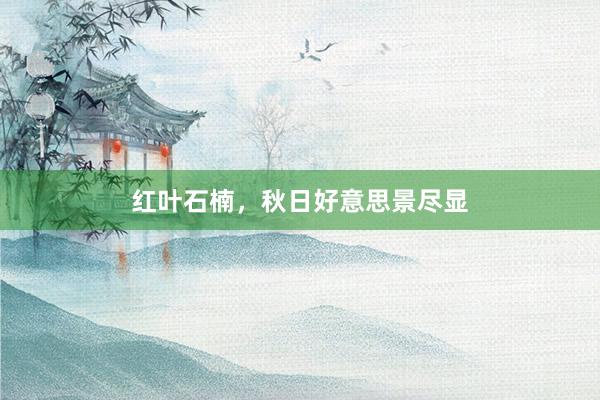 红叶石楠,秋日好意思景尽显